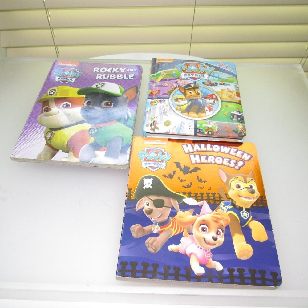 Nickelodeon PAW Patrol Board Book Lot – Rocky and Rubble, Halloween Heroes +more
